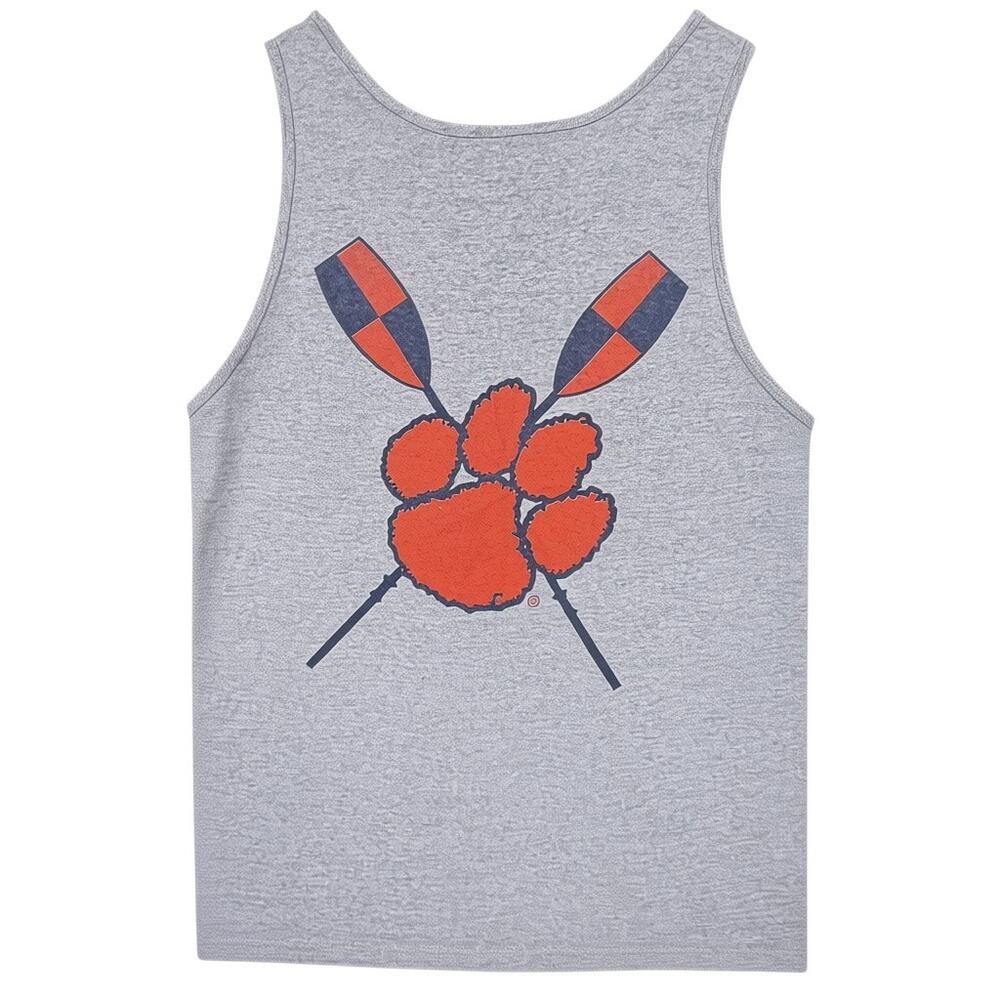 Clemson University Crew Men's Medium Gray Orange Tank Top College Rowing Team